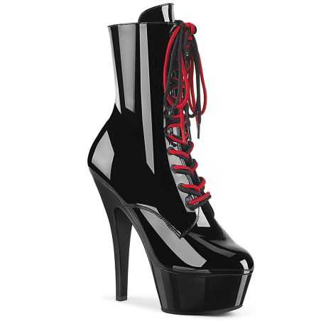 bottine-plateforme-vernie-noire-pleaser-kiss-1020-1-lacets-rouges