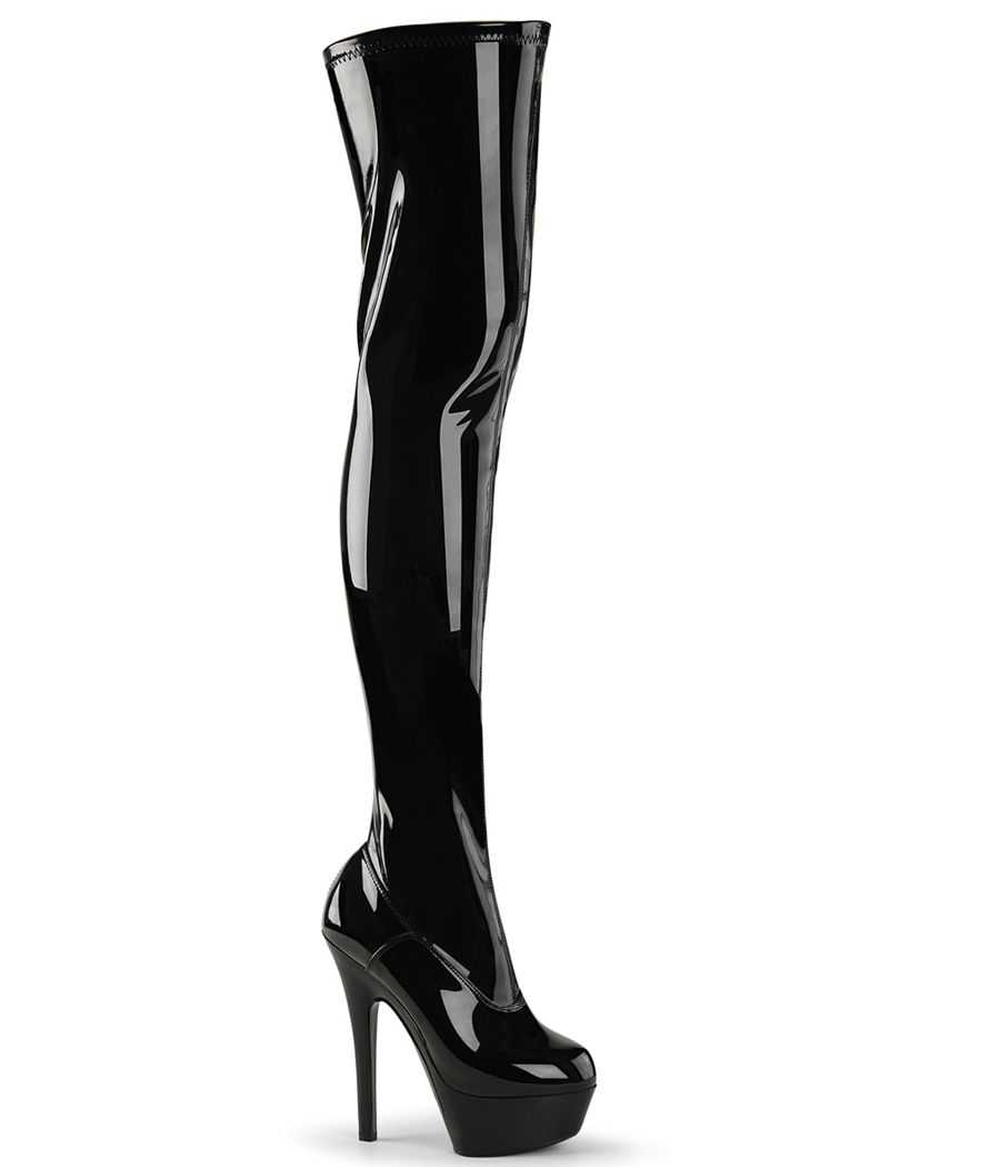 cuissarde-plateforme-extensible-noire-vernie-pleaser-kiss-3000