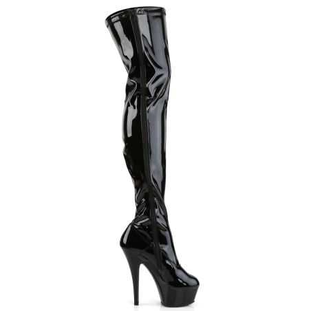 cuissarde-fetichiste-stretch-noire-miroir-zip-integral