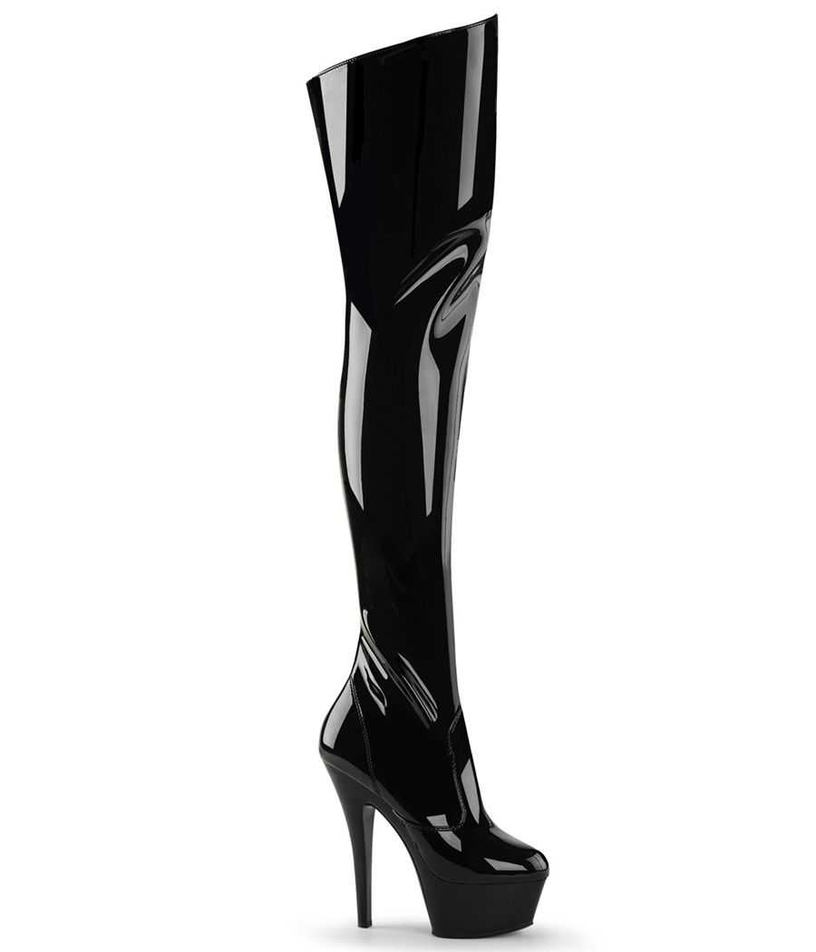 cuissarde-plateforme-noire-vernie-pleaser-kiss-3010