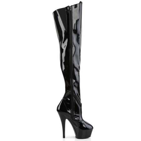 botte-pole-dance-cuissarde-noire-vernie-spectacle