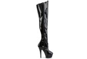 botte-pole-dance-cuissarde-noire-vernie-spectacle
