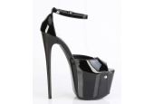 Nu-pieds noir verni à talon stiletto Pleaser JUBILANT-15.