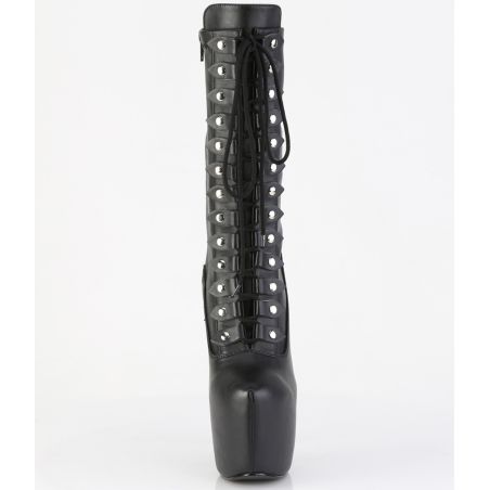 Bottines noir mat style rock à sangles et boucles JUBILANT-1048
