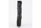 Bottines gothiques noires mates ornées de boucles métalliques JUBILANT-1048