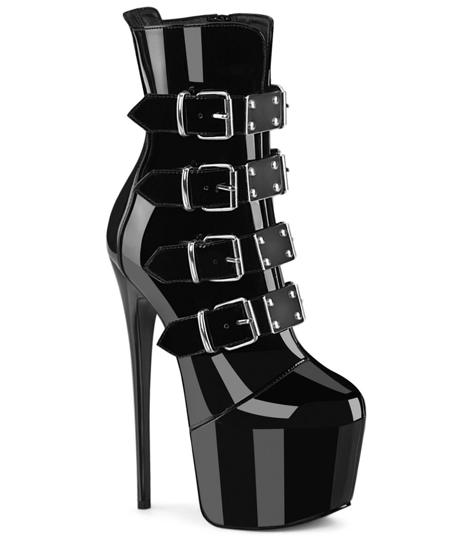 Bottines style industriel à sangles plateforme et détails métalliques JUBILANT-1023
