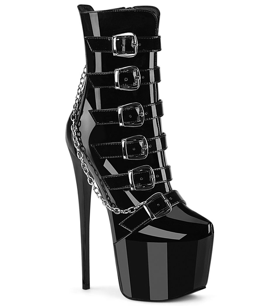Bottines style rebelle laçage plateforme et boucles JUBILANT-1015