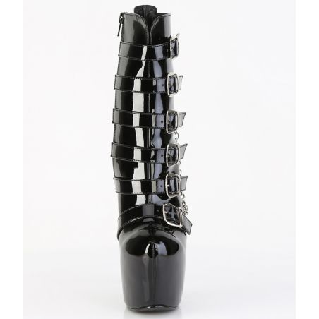 Bottines noir verni allure rebelle à plateforme JUBILANT-1015