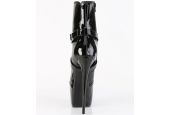 Bottines brillantes noires vernies style gothique modulable JUBILANT-1011 Bottines brillantes noires vernies style gothique modulable JUBILANT-1011