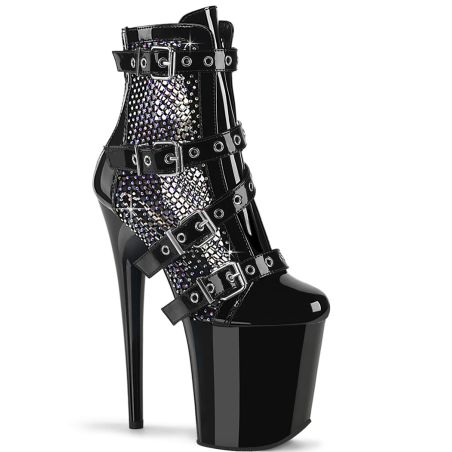 Bottines bout ouvert plateforme haut talon 20 cm Pleaser FLAMINGO-1013RM