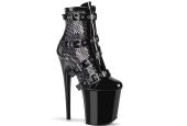 Bottines bout ouvert plateforme haut talon 20 cm Pleaser FLAMINGO-1013RM Bottines bout ouvert plateforme haut talon 20 cm Pleaser FLAMINGO-1013RM