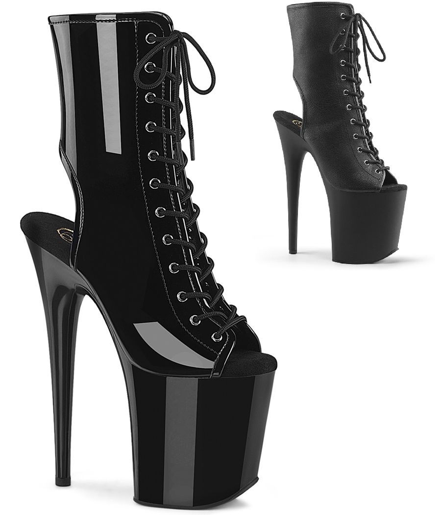 Bottines style corset laçage plateforme talon 20 cm Pleaser FLAMINGO-1016