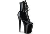 Bottines à lacets plateforme pailletée 20 cm et talon aiguille Pleaser FLAMINGO-1020BLG