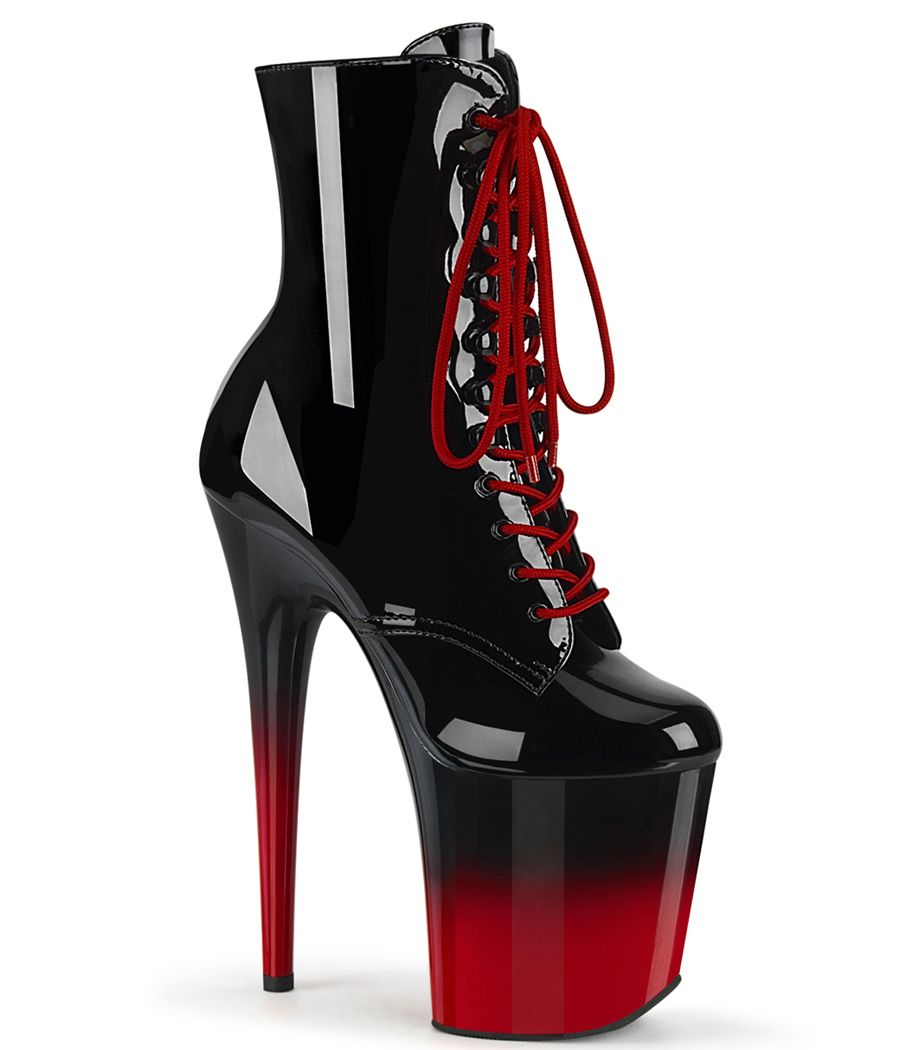 Bottines à lacets plateforme 20 cm et talon aiguille Pleaser FLAMINGO-1020BR-H