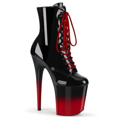 Bottines à lacets plateforme 20 cm et talon aiguille Pleaser FLAMINGO-1020BR-H