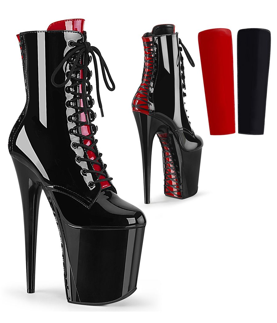 Bottines à lacets et languettes interchangeables plateforme 20 cm Pleaser FLAMINGO-1020FH