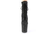 Bottines noires pailletées à plateforme et lacets Pleaser FLAMINGO-1020GWR