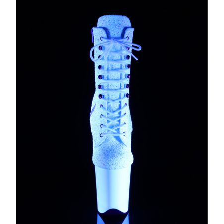 Bottines à plateforme et talon pailletés holographiques Pleaser FLAMINGO-1020LG