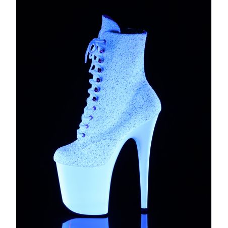 Bottines pole dance avec semelle glitter scintillante talon 20 cm FLAMINGO-1020LG