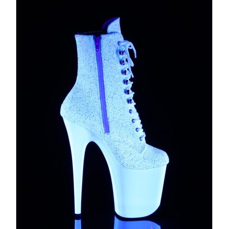 Bottines glamour à tige ajustée et plateforme glitter brillante FLAMINGO-1020LG