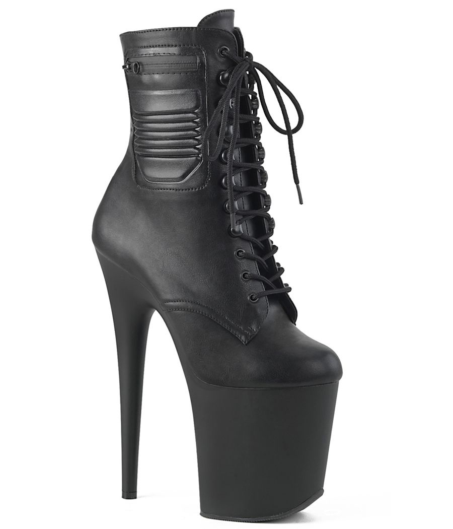 Bottines à lacets et poches amovibles plateforme 20 cm Pleaser FLAMINGO-1020PK Bottines à lacets et poches amovibles plateforme 20 cm Pleaser FLAMINGO-1020PK