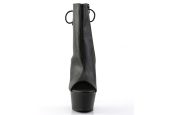 Bottines open-toe cuir vegan noir mat pole dance talon vertigineux 15 cm ASPIRE-1018 Bottines open-toe cuir vegan noir mat pole dance talon vertigineux 15 cm ASPIRE-1018