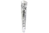 Cuissardes glamour argentées recouvertes de strass avec zip latéral BLONDIE-R-3011 Cuissardes glamour argentées recouvertes de strass avec zip latéral BLONDIE-R-3011