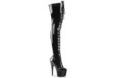 Cuissardes à laçage frontal et plateforme d'aisance talon 18 cm Pleaser ADORE-3023 Cuissardes à laçage frontal et plateforme d'aisance talon 18 cm Pleaser ADORE-3023