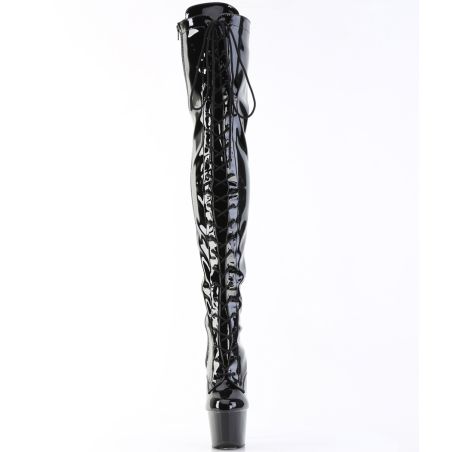 Cuissardes pole dance à lacets sur toute la longueur et haut talon ADORE-3023