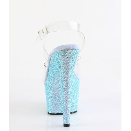 chaussures-pole-dance-sandales-transparentes-glitters-bleu-hologramme-adore