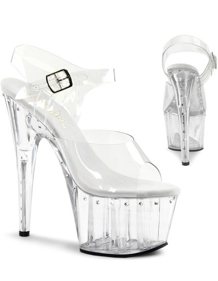 ADORE-708LS : Sandales Plateforme à Liseré de Strass Étincelants