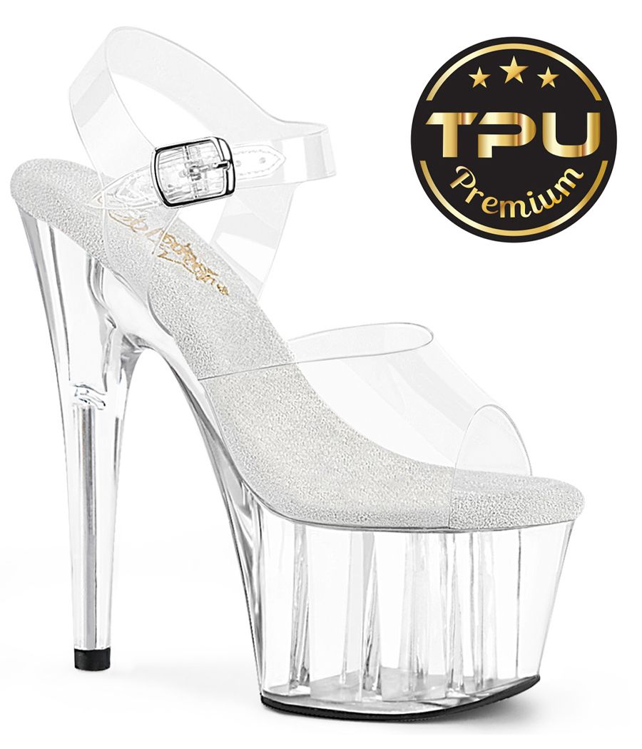 Sandales à plateforme transparente et semelle intérieure blanche en TPU confort Adore-708PREM
