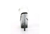 Chaussures de pole dance transparentes avec base pailletée de strass noirs Pleaser Chaussures de pole dance transparentes avec base pailletée de strass noirs Pleaser