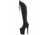 Cuissardes hautes velours noir plateforme enrobée FLAMINGO 3014FS