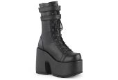 Bottines Demonia CAMEL-250 noir métallisé à plateforme