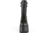 Demonia CAMEL-250 bottines gothiques noires métallisées