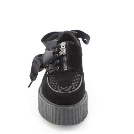 Demonia CREEPER-312 creepers gothiques noires à rubans
