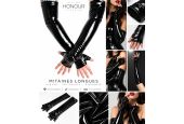 Mitaines longues Honour JGP3 en vinyle noir brillantMitaines longues Honour JGP3 en vinyle noir brillant Mitaines longues Honour JGP3 en vinyle noir brillantMitaines longues Honour JGP3 en vinyle noir brillant