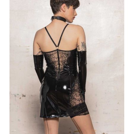 Robe Catanzaro BRUME en vinyle noir brillant