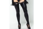 Bas autofixants wetlook noir Catanzaro SOLANA Bas autofixants wetlook noir Catanzaro SOLANA