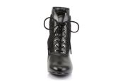 Bottines noires vintage Funtasma Dame 05 à talons kitten heel pour cabaret et scène burlesque.