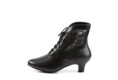 Bottines en simili cuir noir style bottines de sorcière ou steampunk en grandes tailles inclusives.