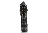 Bottines noires vintage Funtasma Dame 115 en dentelle et résille pour cabaret et scène burlesque.
