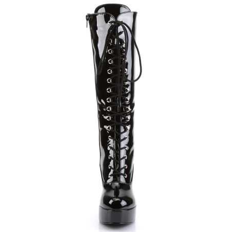 bottes-lacets-noir-verni-plateforme-gogo-femme-homme