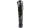 bottes-lacets-noir-verni-plateforme-gogo-femme-homme