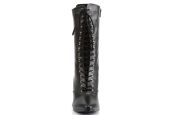 Bottines noires vintage Funtasma Victorian 120 à petits talons kitten heel pour scène burlesque.