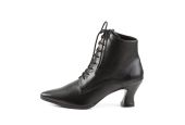 Bottines de spectacle noires en similicuir souple style boudoir en grandes tailles inclusives. Bottines de spectacle noires en similicuir souple style boudoir en grandes tailles inclusives.
