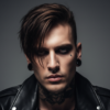 Axel, mannequin inclusive et ambassadeur LBHDT, style rock et ténébreux.